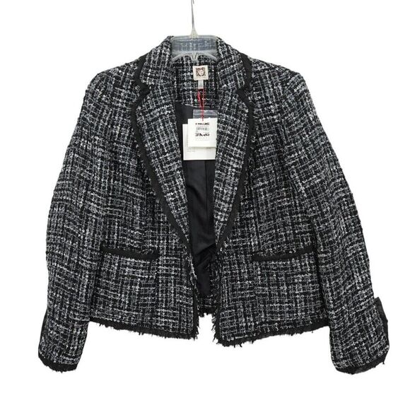 Anne Klein Women's Cropped Tweed Blazer Size 10 - Picture 1 of 13